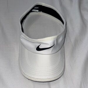 Nike White and Black Sports Visor